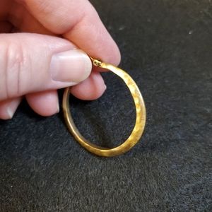 Lucky Brand hammered antiqued gold hoops